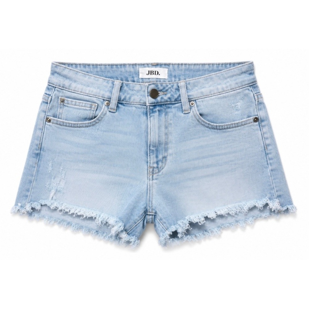 JBD Just Black Denim Light Wash Distressed Cut Off Shorts DH515 Womens Size M